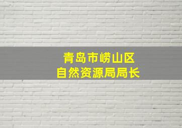 青岛市崂山区自然资源局局长