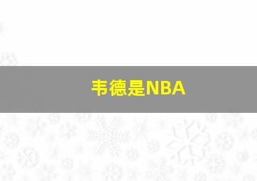 韦德是NBA