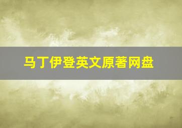 马丁伊登英文原著网盘