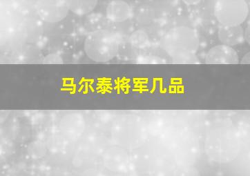 马尔泰将军几品