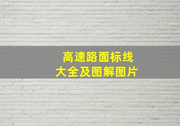 高速路面标线大全及图解图片