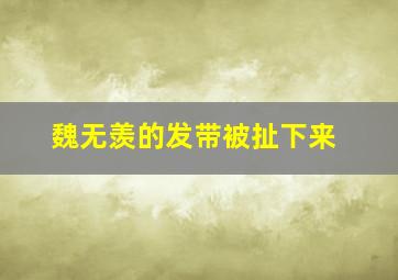 魏无羡的发带被扯下来