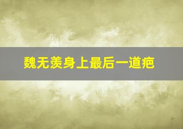 魏无羡身上最后一道疤