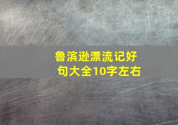 鲁滨逊漂流记好句大全10字左右