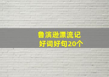 鲁滨逊漂流记好词好句20个