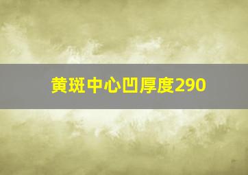 黄斑中心凹厚度290