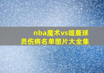 nba魔术vs雄鹿球员伤病名单图片大全集