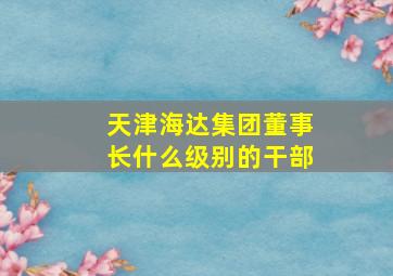 天津海达集团董事长什么级别的干部