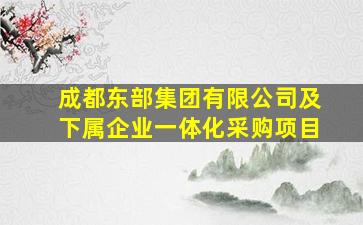 成都东部集团有限公司及下属企业一体化采购项目