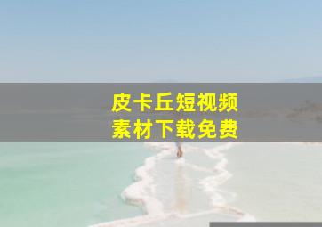 皮卡丘短视频素材下载免费