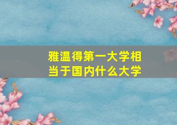 雅温得第一大学相当于国内什么大学