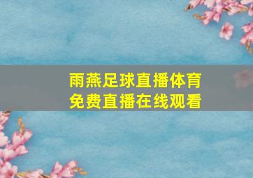 雨燕足球直播体育免费直播在线观看