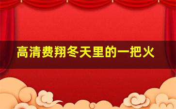 高清费翔冬天里的一把火